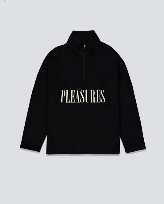 Sudadera Pleasures Onyx Half Zip Polar Fleece Negro