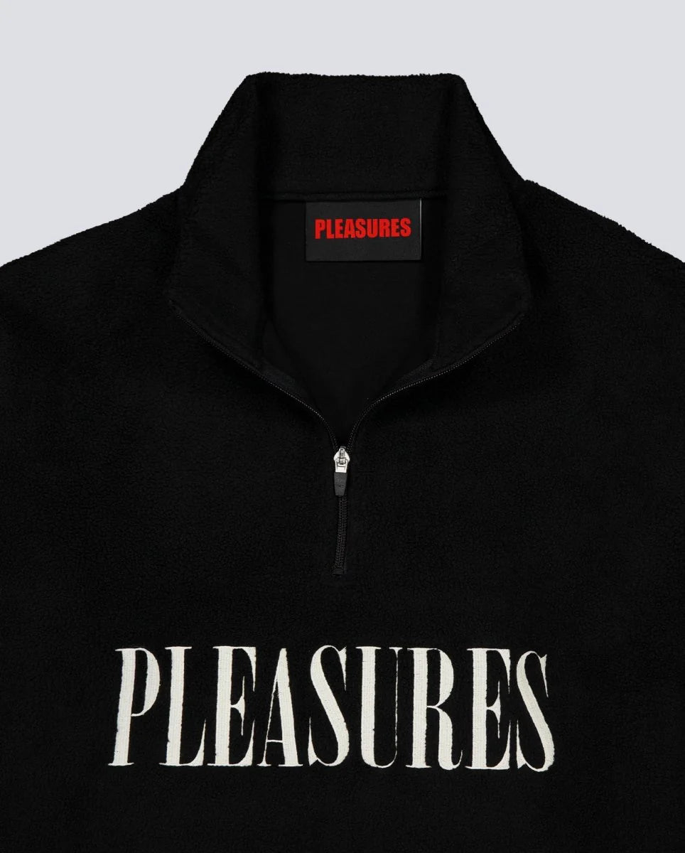 Sudadera Pleasures Onyx Half Zip Polar Fleece Negro