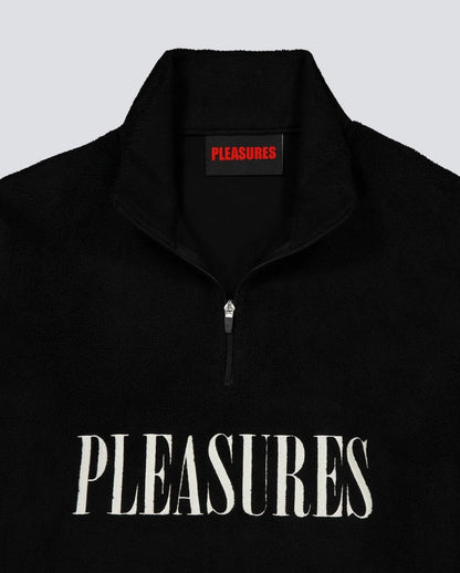 Sudadera Pleasures Onyx Half Zip Polar Fleece Negro