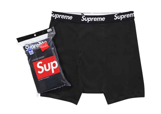 SUPREME Hanes® Boxer Briefs 4 Pack (4 Unidades) Black