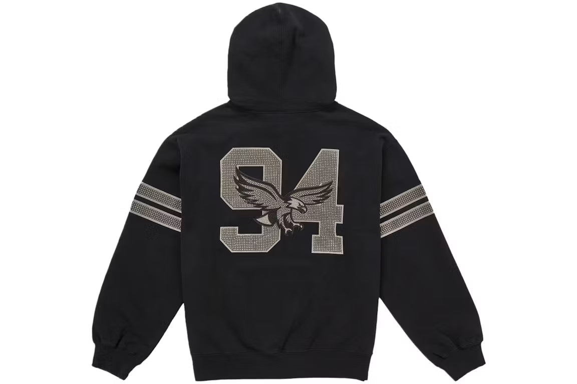 Supreme Rhinestone Eagle Hooded Sweatshirt 'Black'