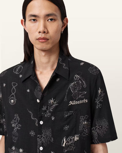 All Saints Terra Linen Blend Oversized Shirt