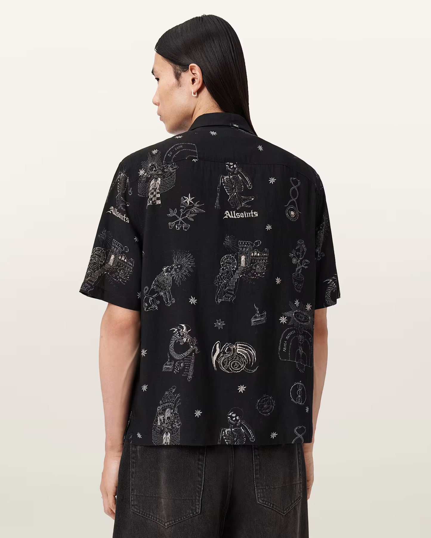 All Saints Terra Linen Blend Oversized Shirt