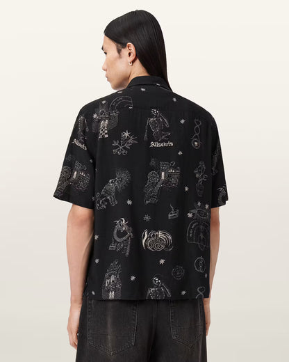All Saints Terra Linen Blend Oversized Shirt