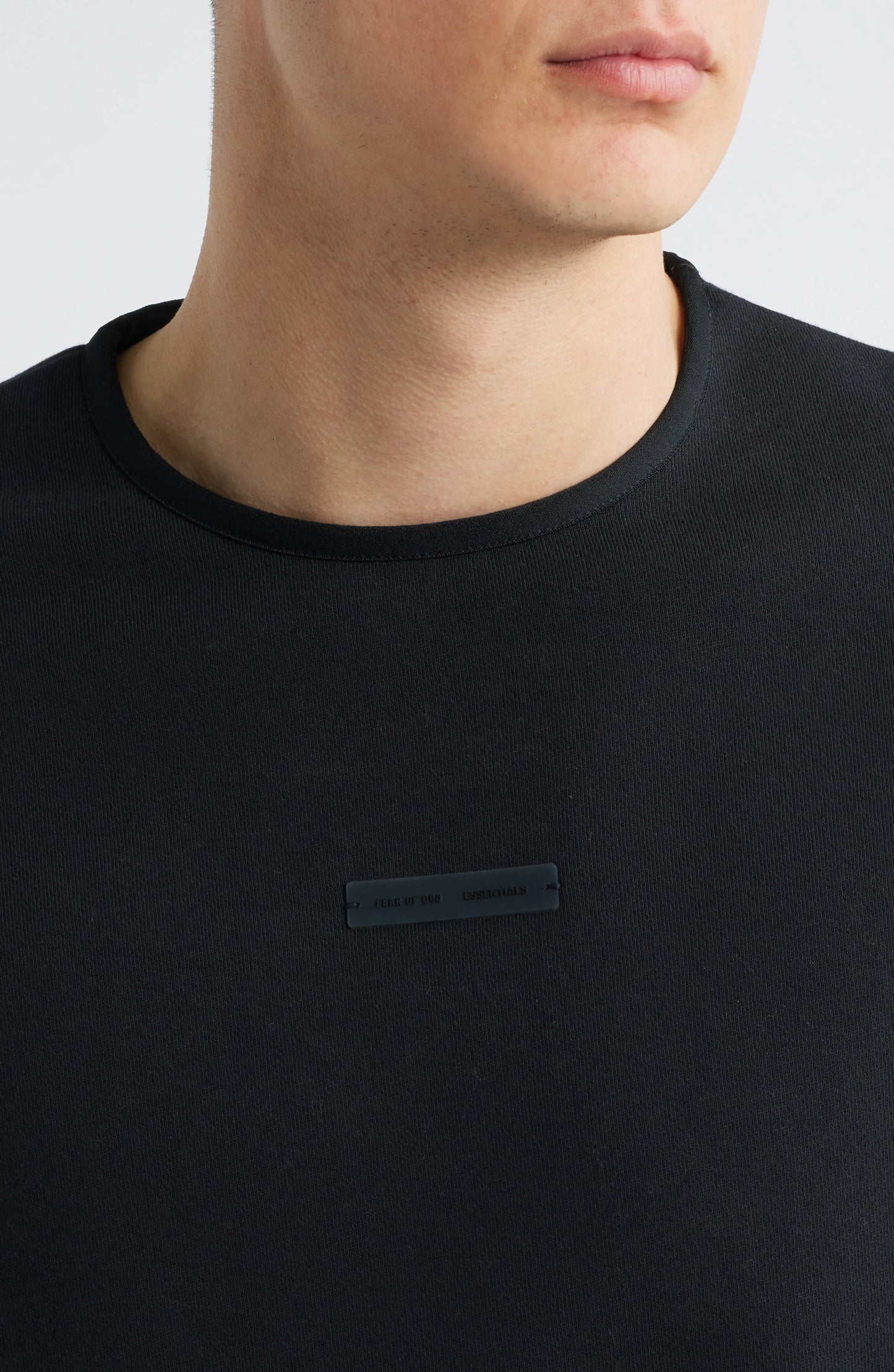 Fear of God Essentials Fleece Crewneck in Black