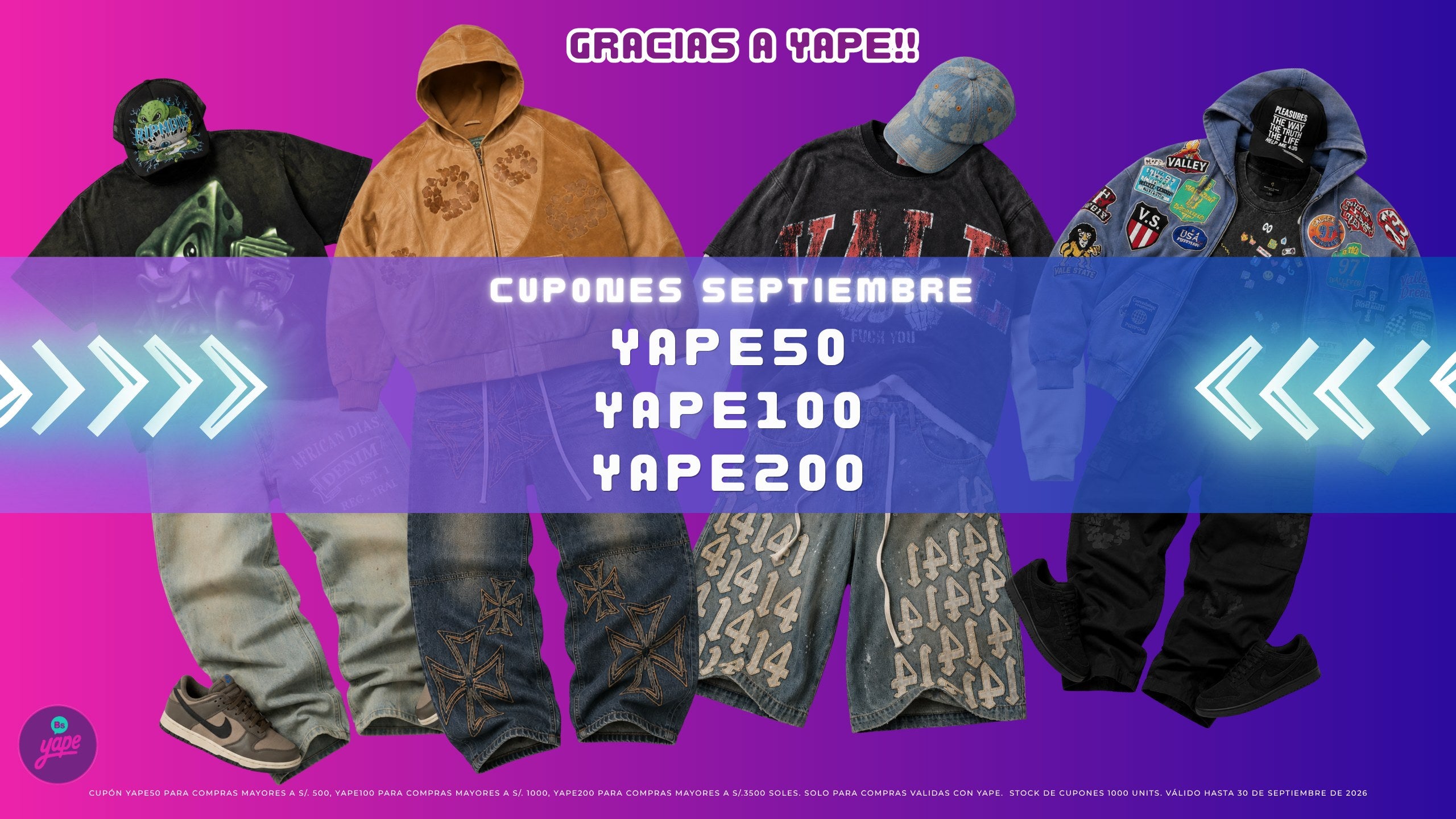 Banner Yape cupones septiembre escritorio