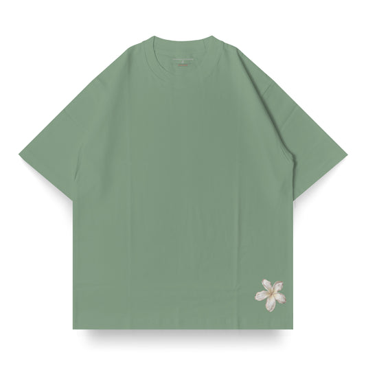 SASSY CLASSY "Beach on Beach on Beach & Bitches" Heavyweight Oversize tee apple green