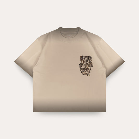 SASSY CLASSY "Everything Dies" Heavyweight Relax tee beige/brown