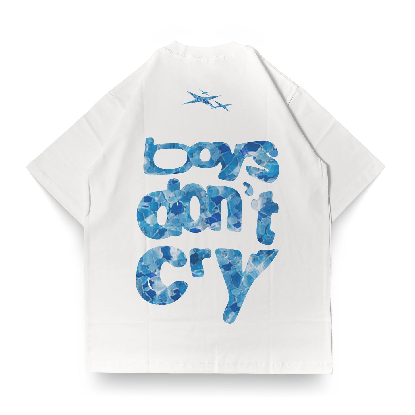 Sassy Classy DR01 pearl heavyweight oversized tee "boys don't cry"