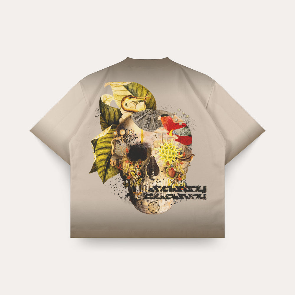 SASSY CLASSY "Everything Dies" Heavyweight Relax tee beige/brown
