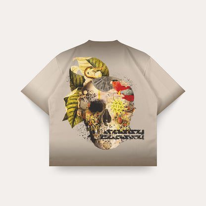 SASSY CLASSY "Everything Dies" Heavyweight Relax tee beige/brown