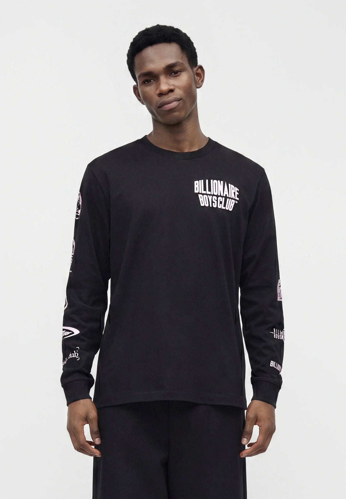 Billionaire Boys Club  multi logo ls t-shirt