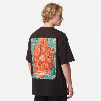 SASSY CLASSY "Chill Octopus" Vintage Black OVersize tee