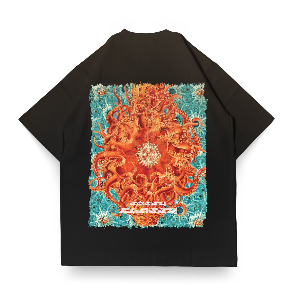 SASSY CLASSY "Chill Octopus" Vintage Black OVersize tee