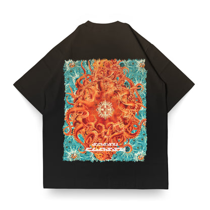 SASSY CLASSY "Chill Octopus" Vintage Black OVersize tee