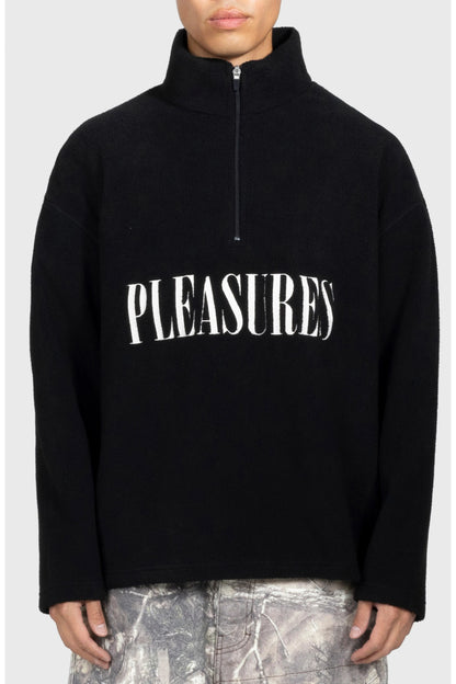 Sudadera Pleasures Onyx Half Zip Polar Fleece Negro