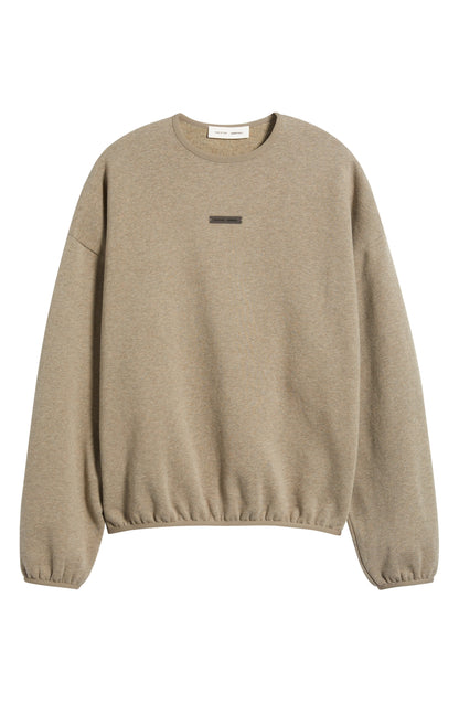 Fear of God Essentials Fleece Crewneck in Beige Founded