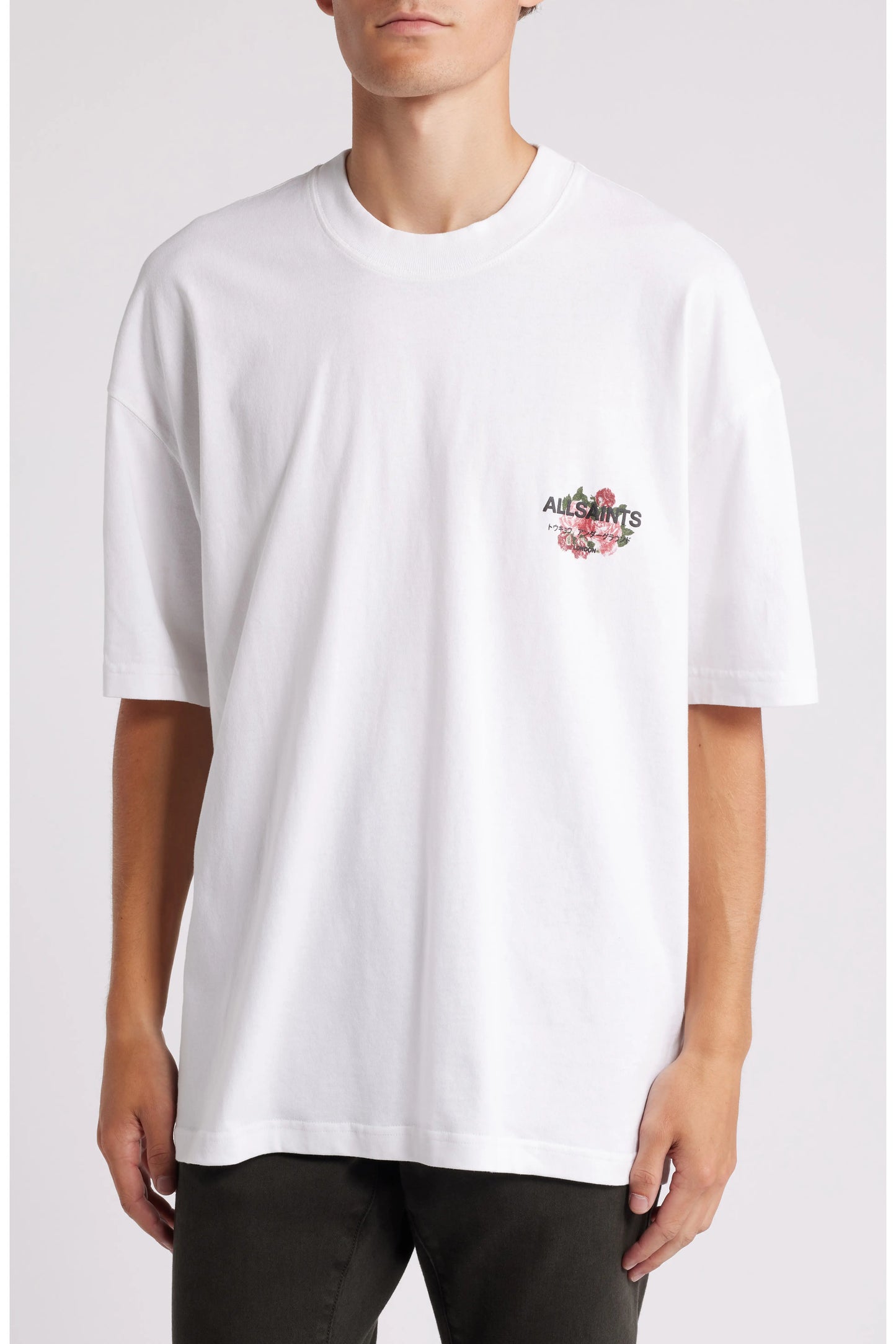 All Saints ROZA  Print T-shirt  chalk white