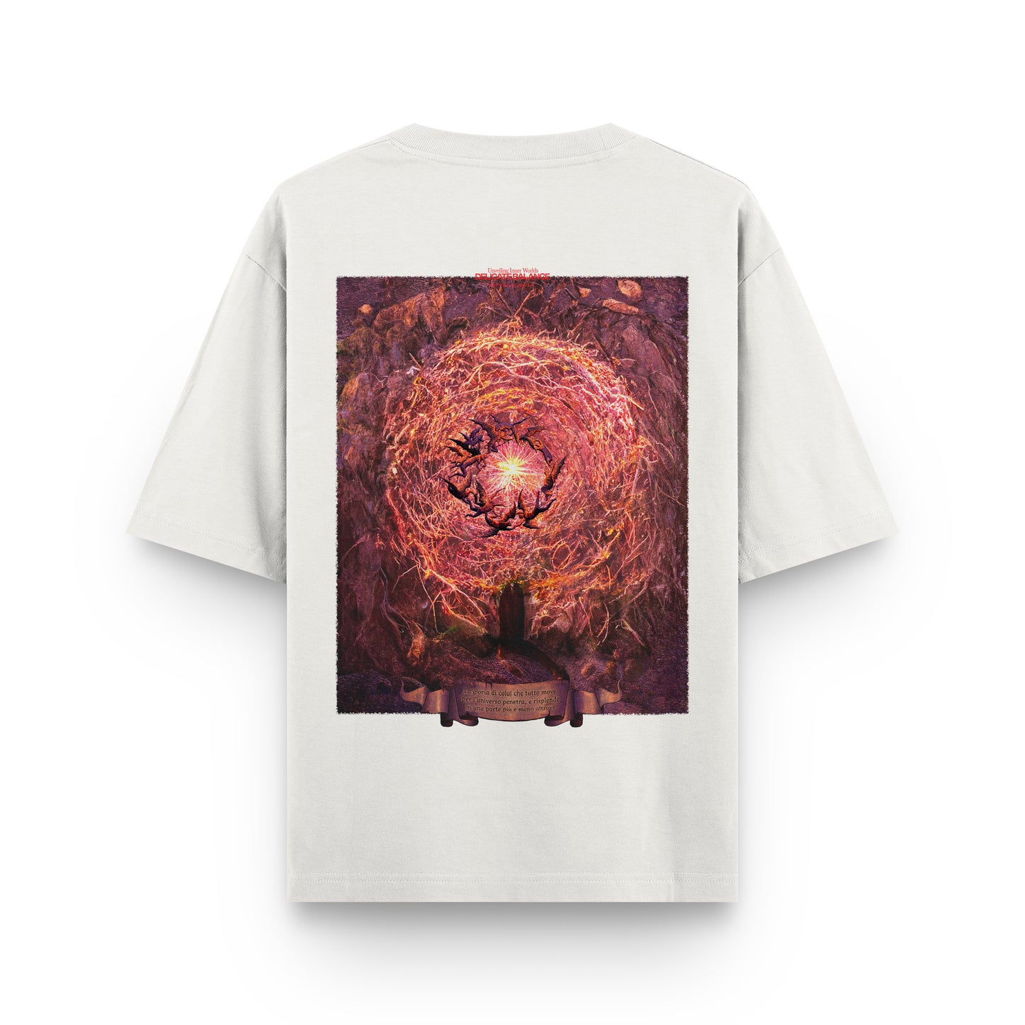 DELICATE BALANCE "La Divina Commedia" Oversize Heavyweight Pearl Tee
