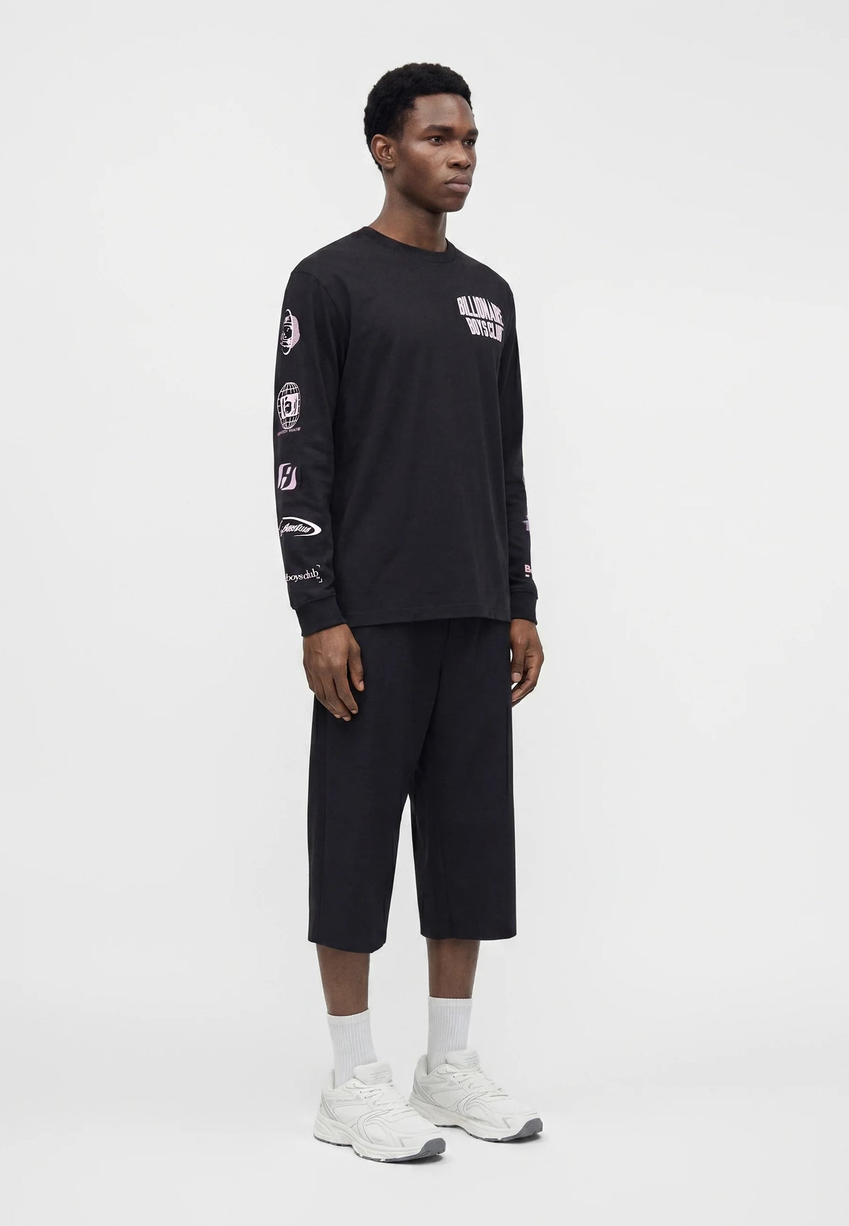 Billionaire Boys Club  multi logo ls t-shirt