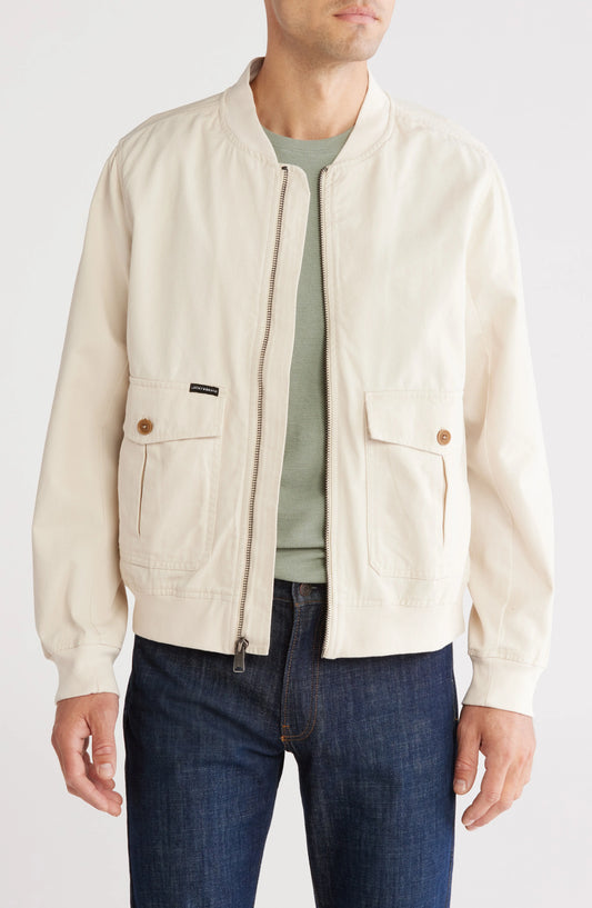 Cotton Twill Utility Bomber Jacket Lucky Brand
