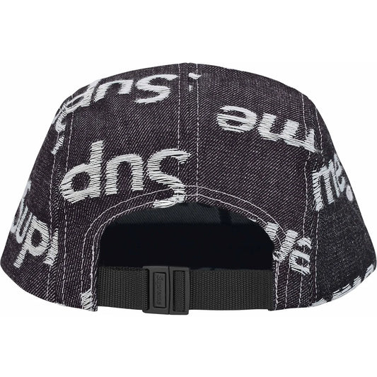 SUPREME Jacquard Logos Denim Camp Cap Black