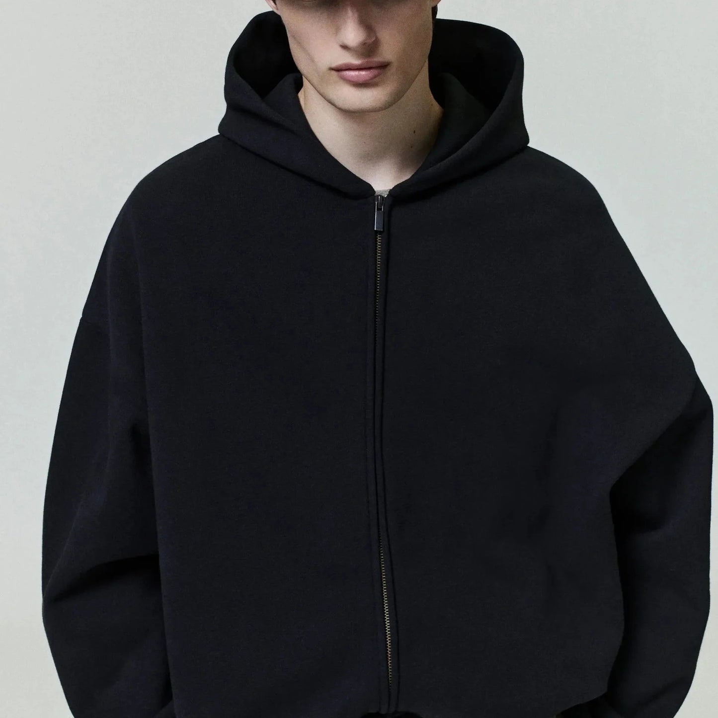 Fear of God Essentials Embossed Classic Fleece Zip-Up Hoodie