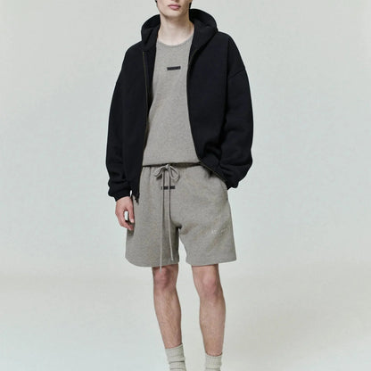 Fear of God Essentials Embossed Classic Fleece Zip-Up Hoodie