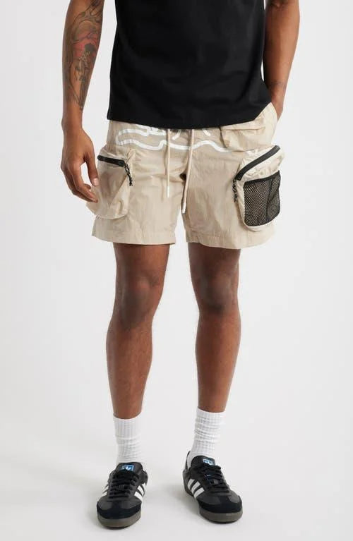 ICECREAM Running Dog Graphic Cargo Hiker Shorts