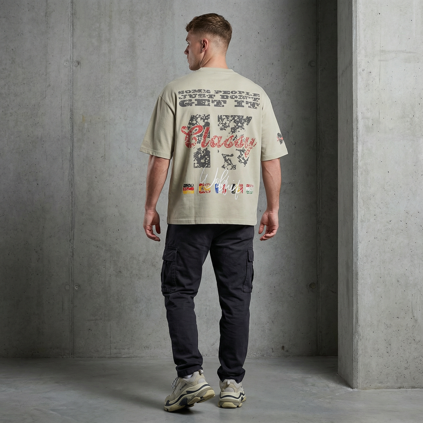 Sassy Classy DR02 Enhanced 13 Beige Heavyweight Boxy Fit Tee