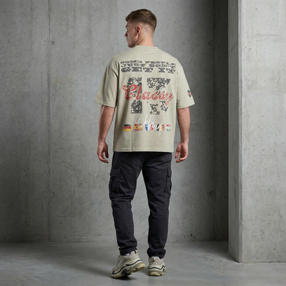 Sassy Classy DR02 Enhanced 13 Beige Heavyweight Boxy Fit Tee