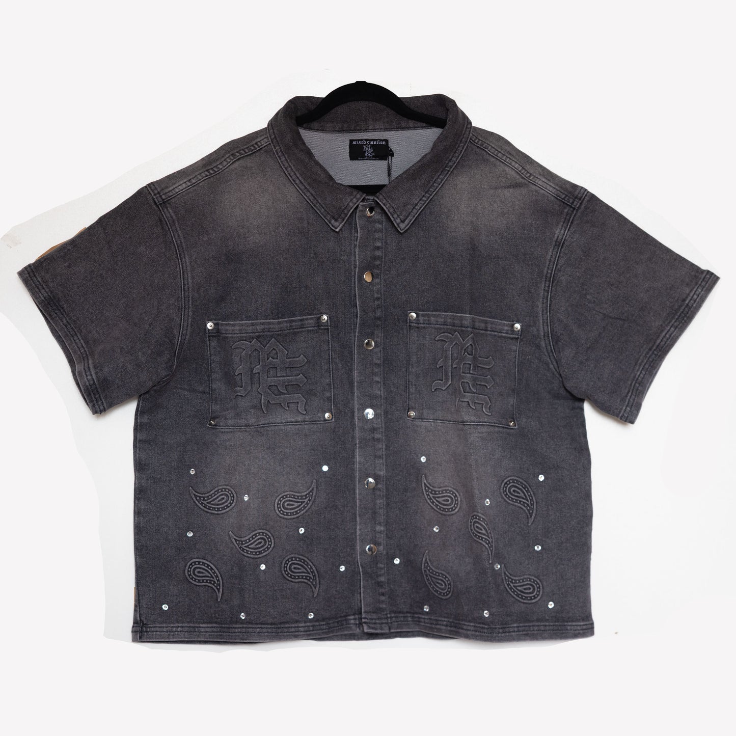 Mixed Emotion ‘Paisley’ Denim Grey Shirt