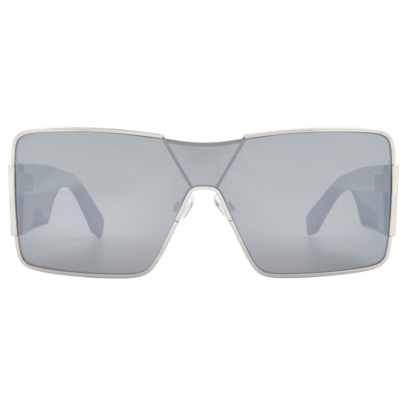OFF-WHITE ASPEN Silver Mirror Shield  Sunglasses