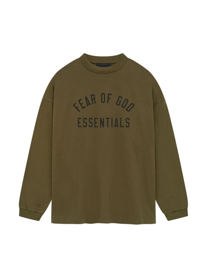 Fear of God Essentials Olive Long Sleeve T-Shirt