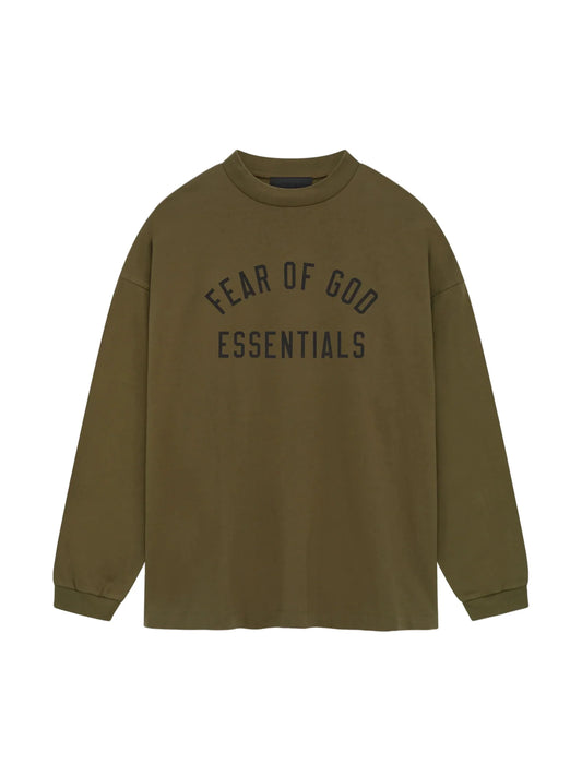 Fear of God Essentials Olive Long Sleeve T-Shirt