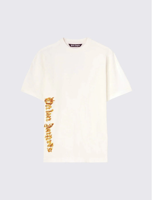 PALM ANGELS Flame Palm pure cotton T-shirt