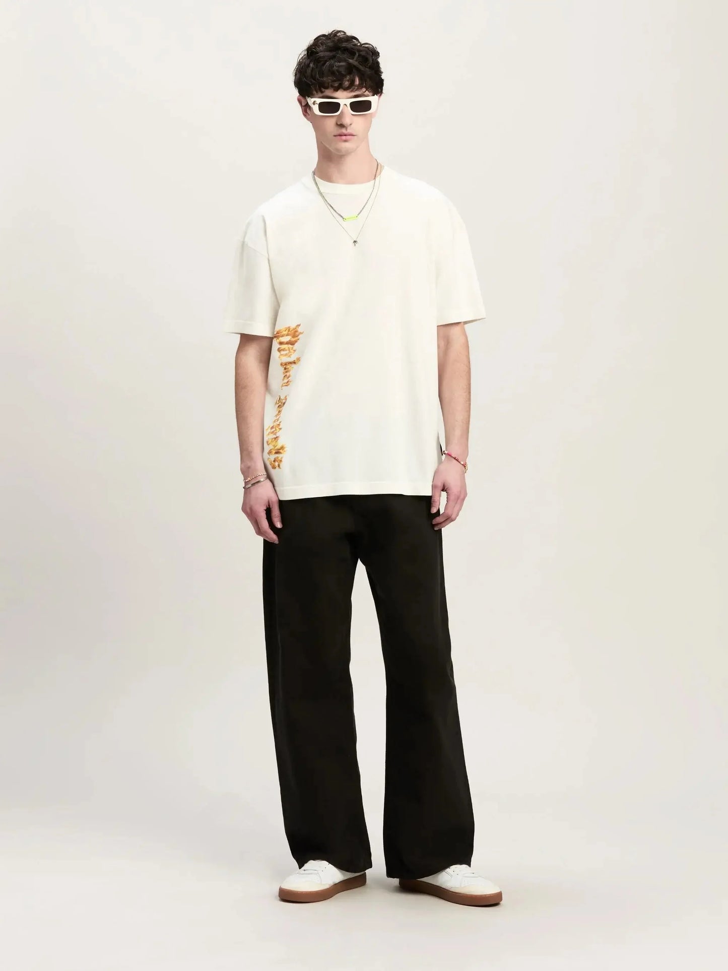PALM ANGELS Flame Palm pure cotton T-shirt