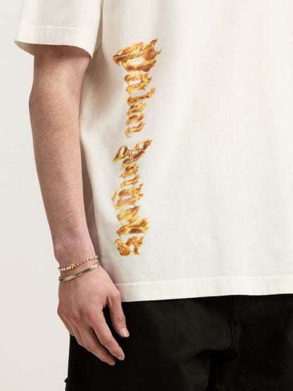PALM ANGELS Flame Palm pure cotton T-shirt