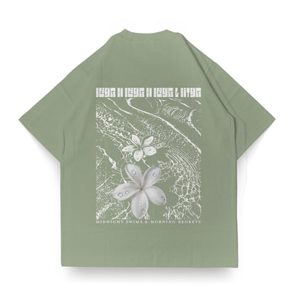 SASSY CLASSY "Beach on Beach on Beach & Bitches" Heavyweight Oversize tee apple green
