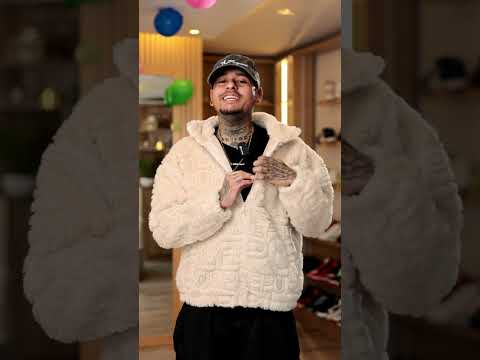 Purple Brand Wordmark Repeat High Pile Fleece Jacket - video