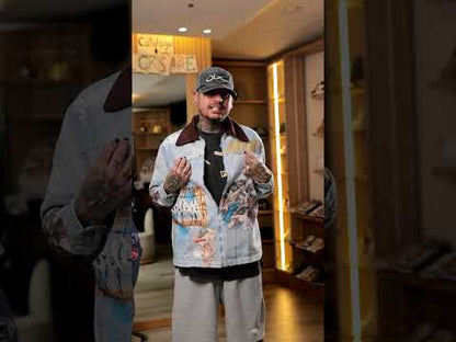 Supermade Artistic Patches Graphic Distressed Denim Jacket