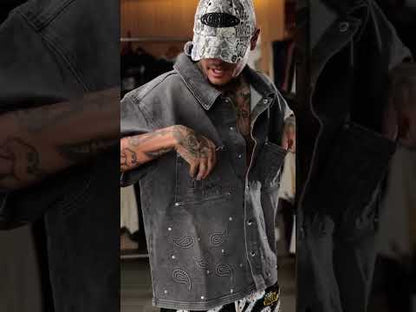 Mixed Emotion ‘Paisley’ Denim Grey Shirt