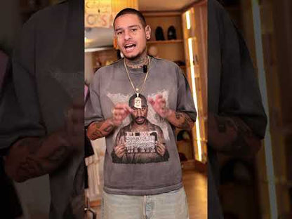 SASSY CLASSY "Shakur Tupac" Focused Black Grey Oversize Tee