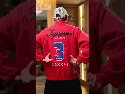 Supreme x La Martina x Jacob & Co Zip Up Sweatshirt 'Red'