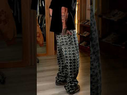 Denim Tears Baggy Jacquard Wreath Denim Pant