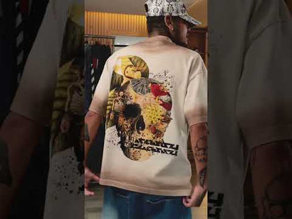SASSY CLASSY "Everything Dies" Heavyweight Relax tee beige/brown