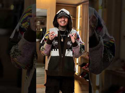 Supreme Patchwork Zip Up Hooded Sweater 'Brown'