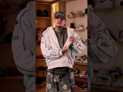 Supreme Racing Lined Zip Up Hooded Sweatshirt 'Ash Grey'