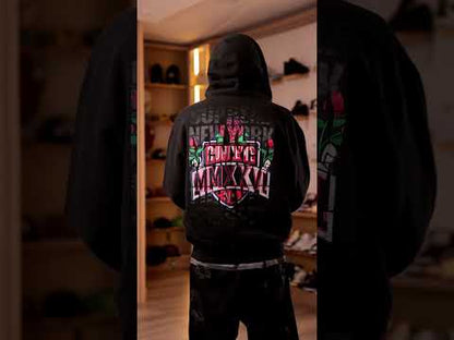 Supreme Blessed Appliqué Zip Up Hooded Sweatshirt 'Black'
