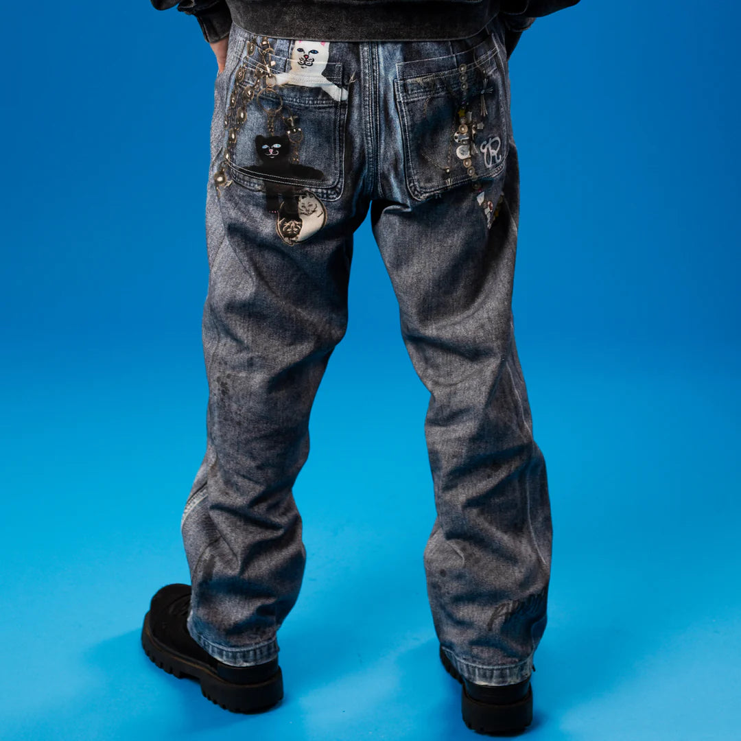 RIPNDIP Pants  Real Straight Leg Denim Pants (Light Wash)
